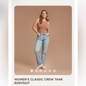 NEW Nuuds Classic Crew Tank Bodysuit - Clay